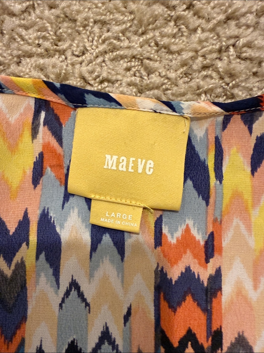Maeve 100% silk high low shirt from Anthro!- LRG - Picture 2 of 3